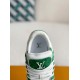 LOUIS VUITTON TRAINER 1A8FN8 Sneakers Green /White  Leather and Denim LV Trainer Sneakers