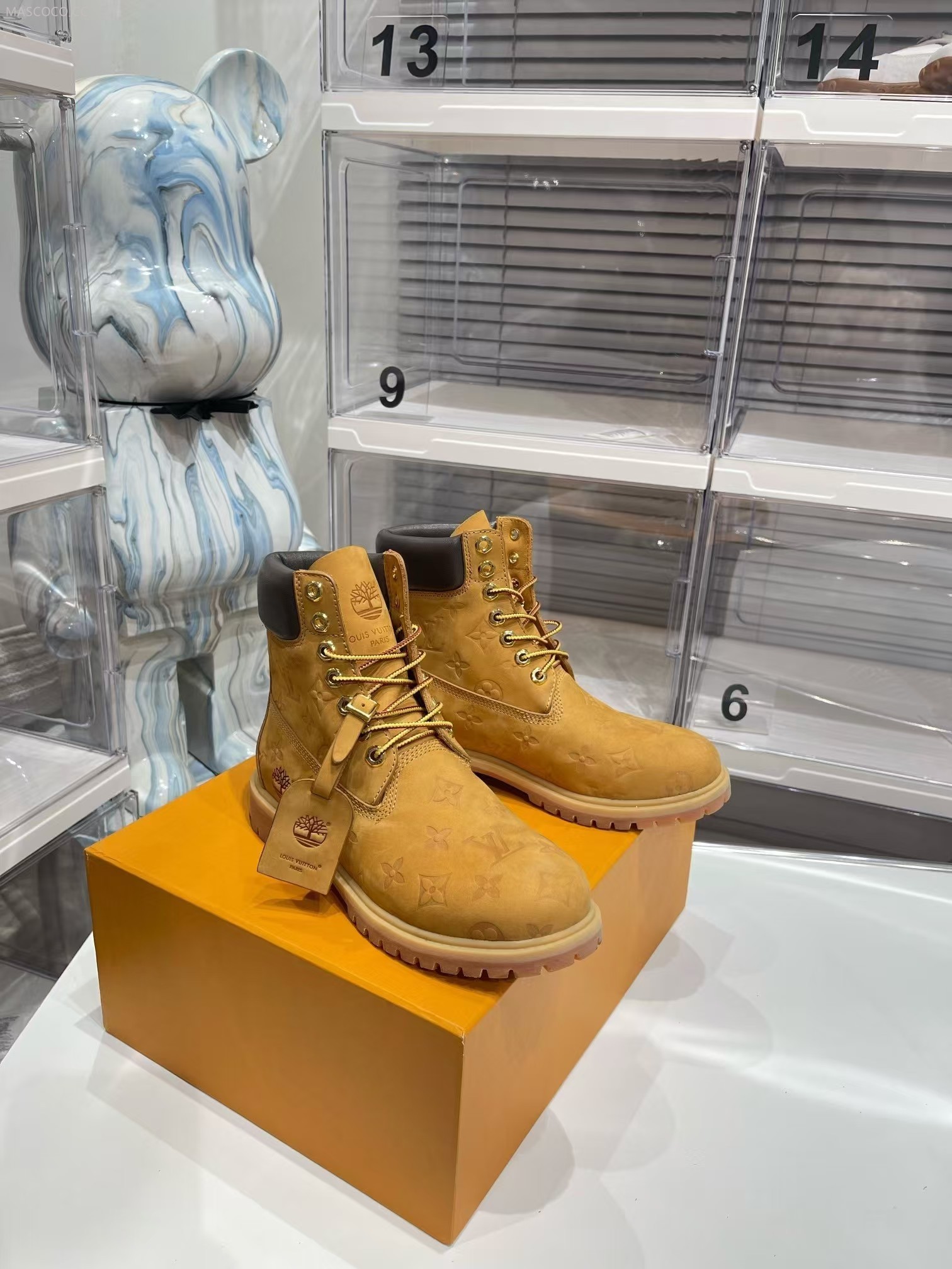 louis vuitton & timberland yellow boot s/Martin boots/boots