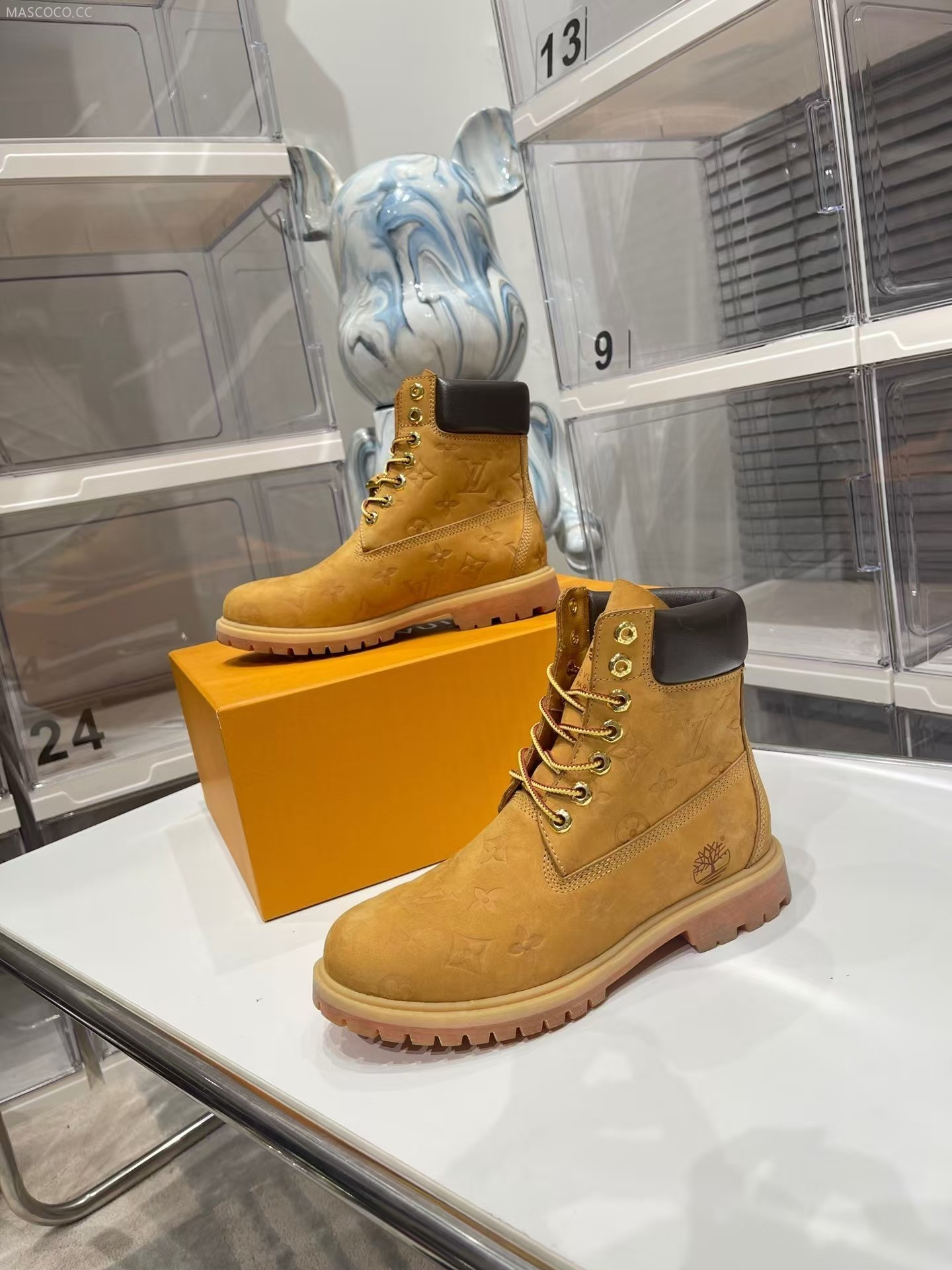 louis vuitton & timberland yellow boot s/Martin boots/boots