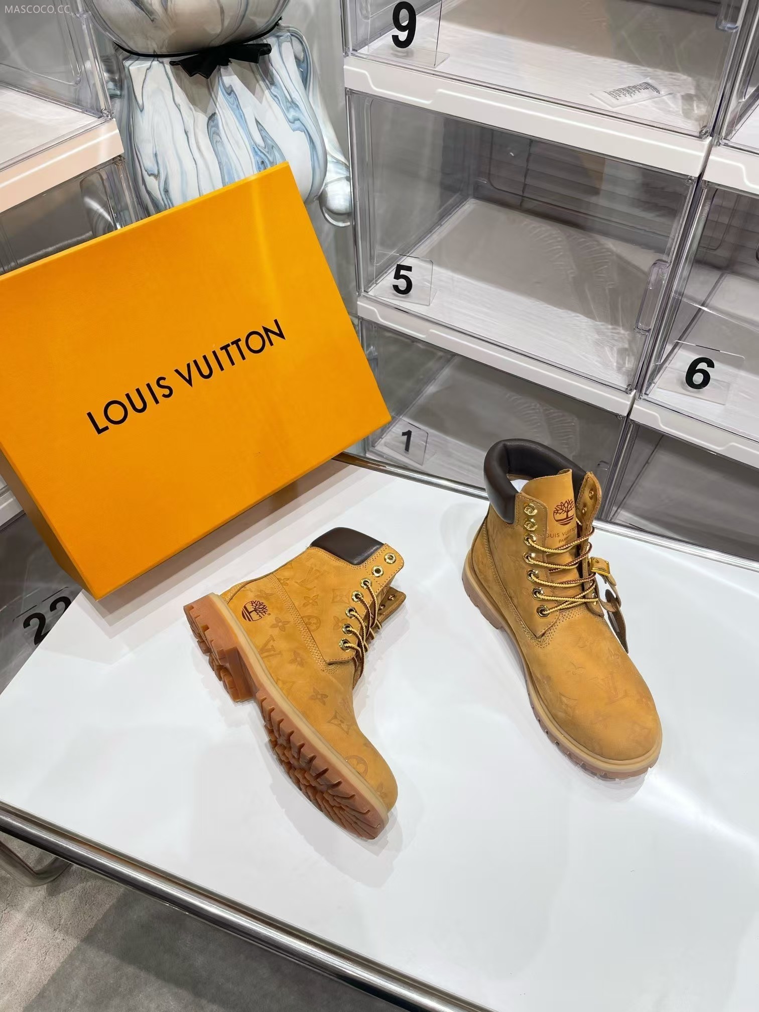 louis vuitton & timberland yellow boot s/Martin boots/boots