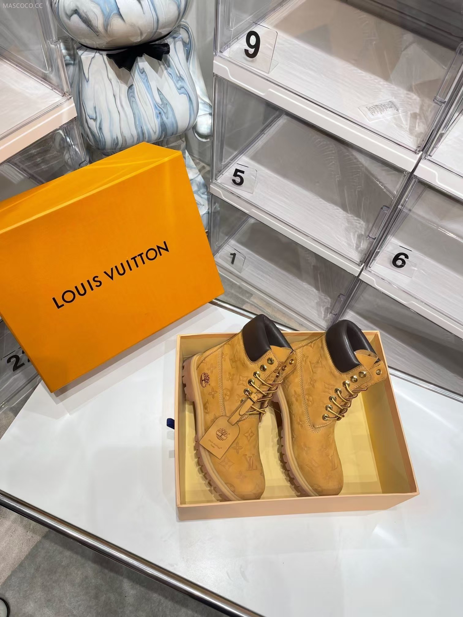 louis vuitton & timberland yellow boot s/Martin boots/boots