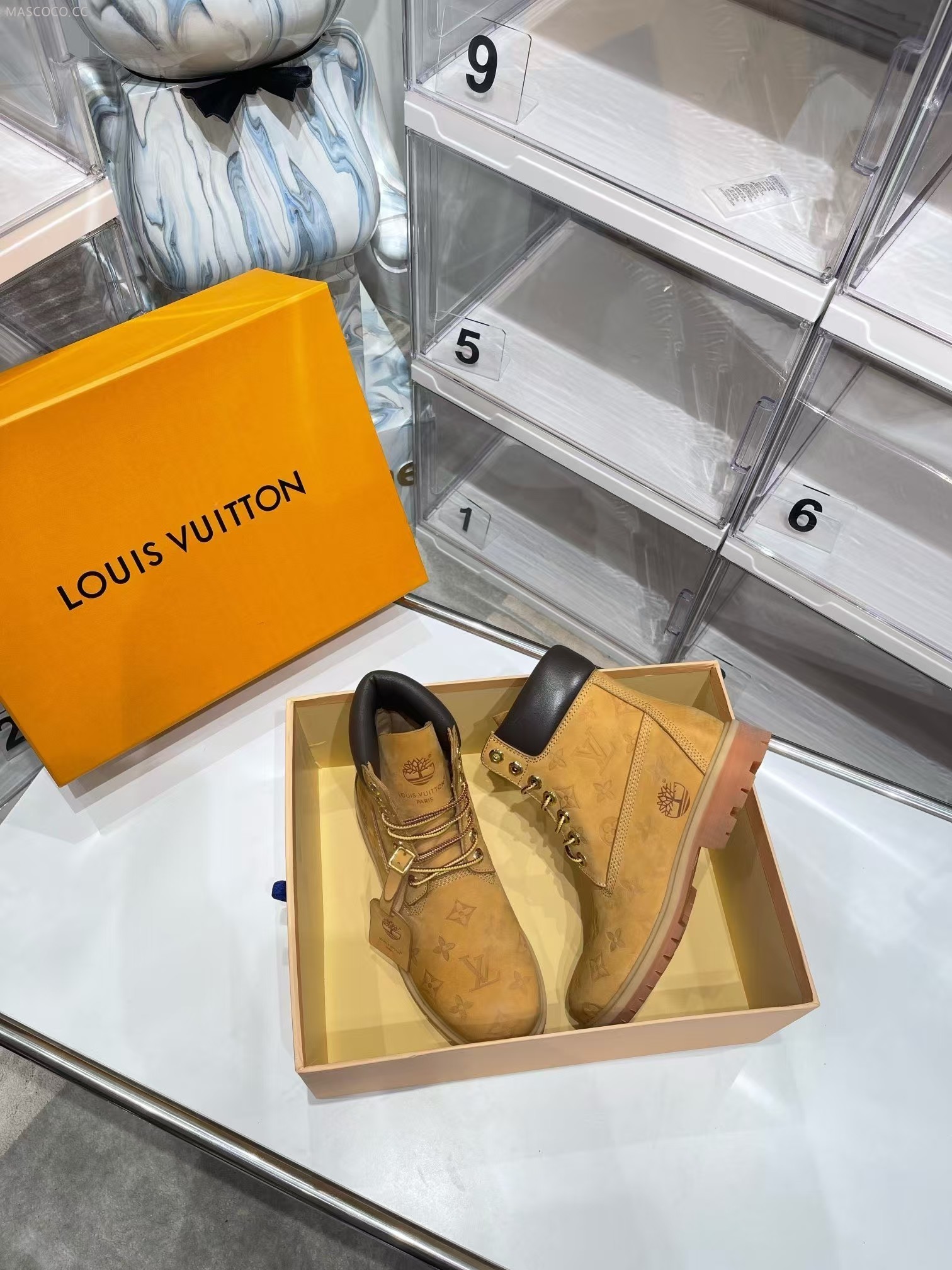 louis vuitton & timberland yellow boot s/Martin boots/boots