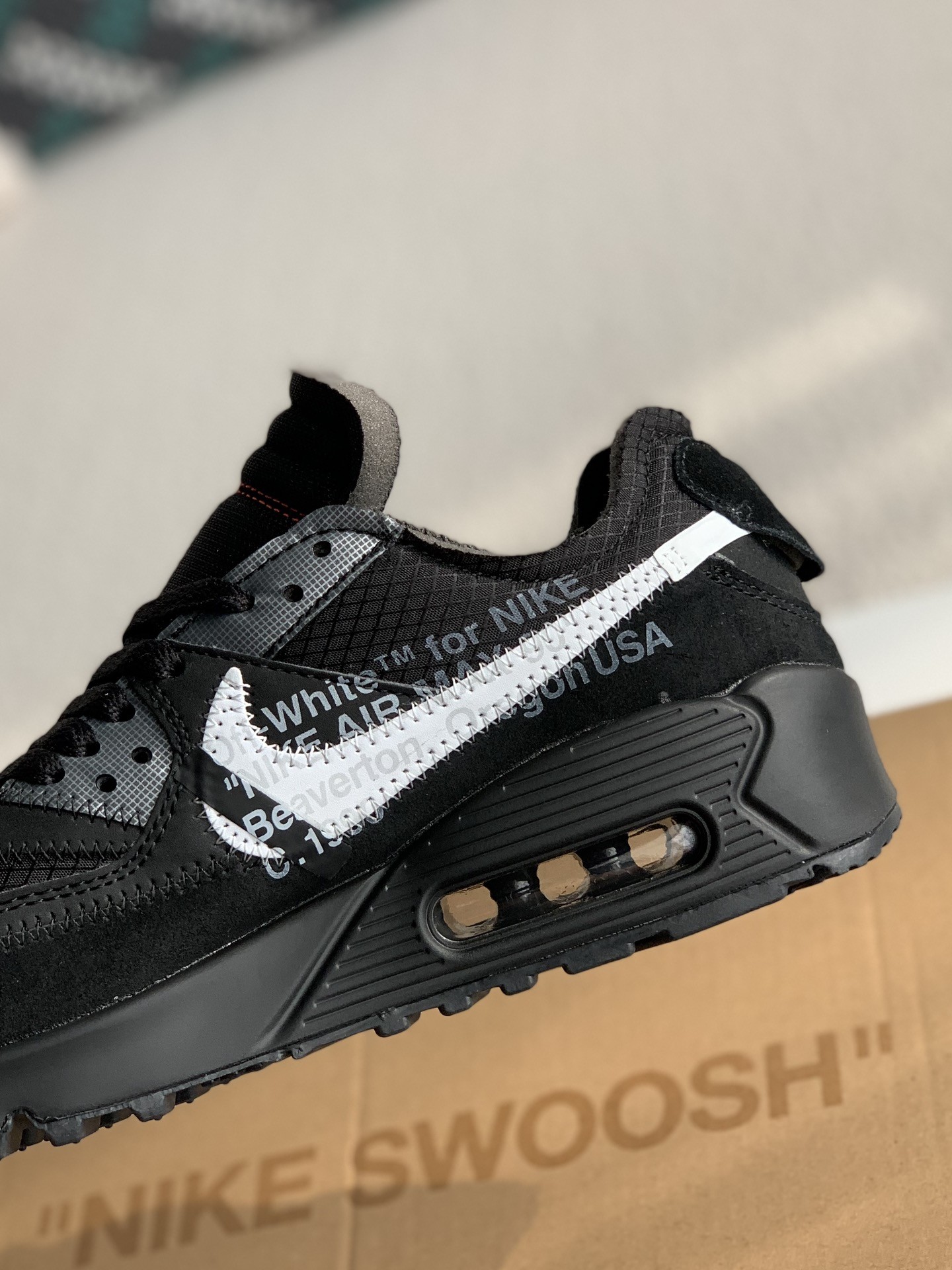 Off-White x Nike Air Max 90 Black THE TEN