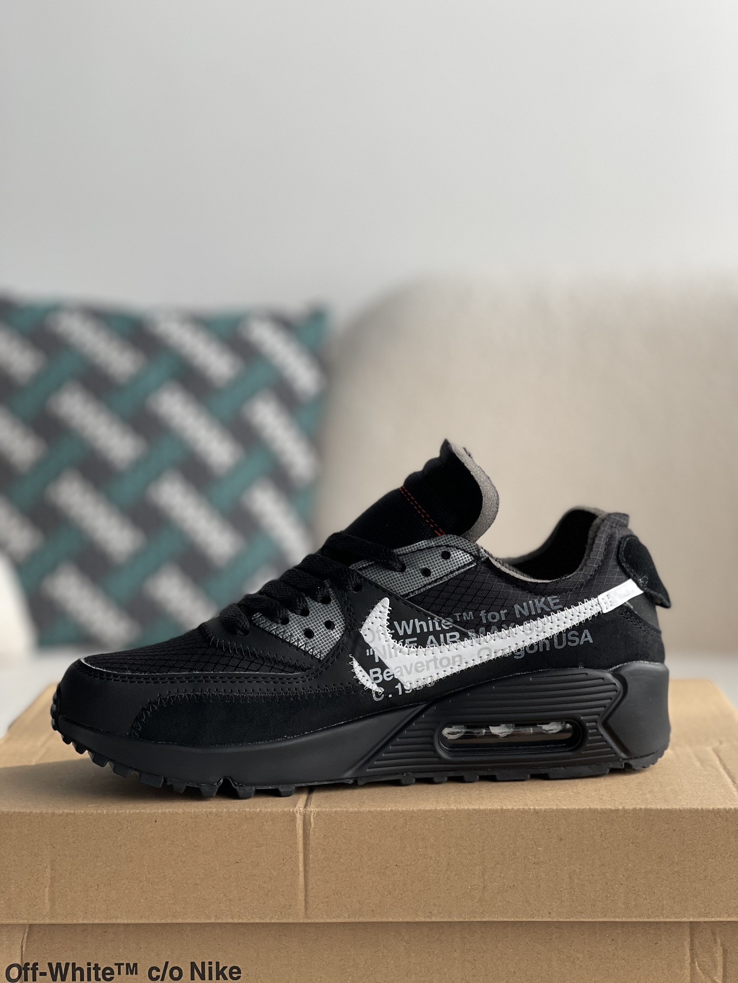 Off-White x Nike Air Max 90 Black THE TEN