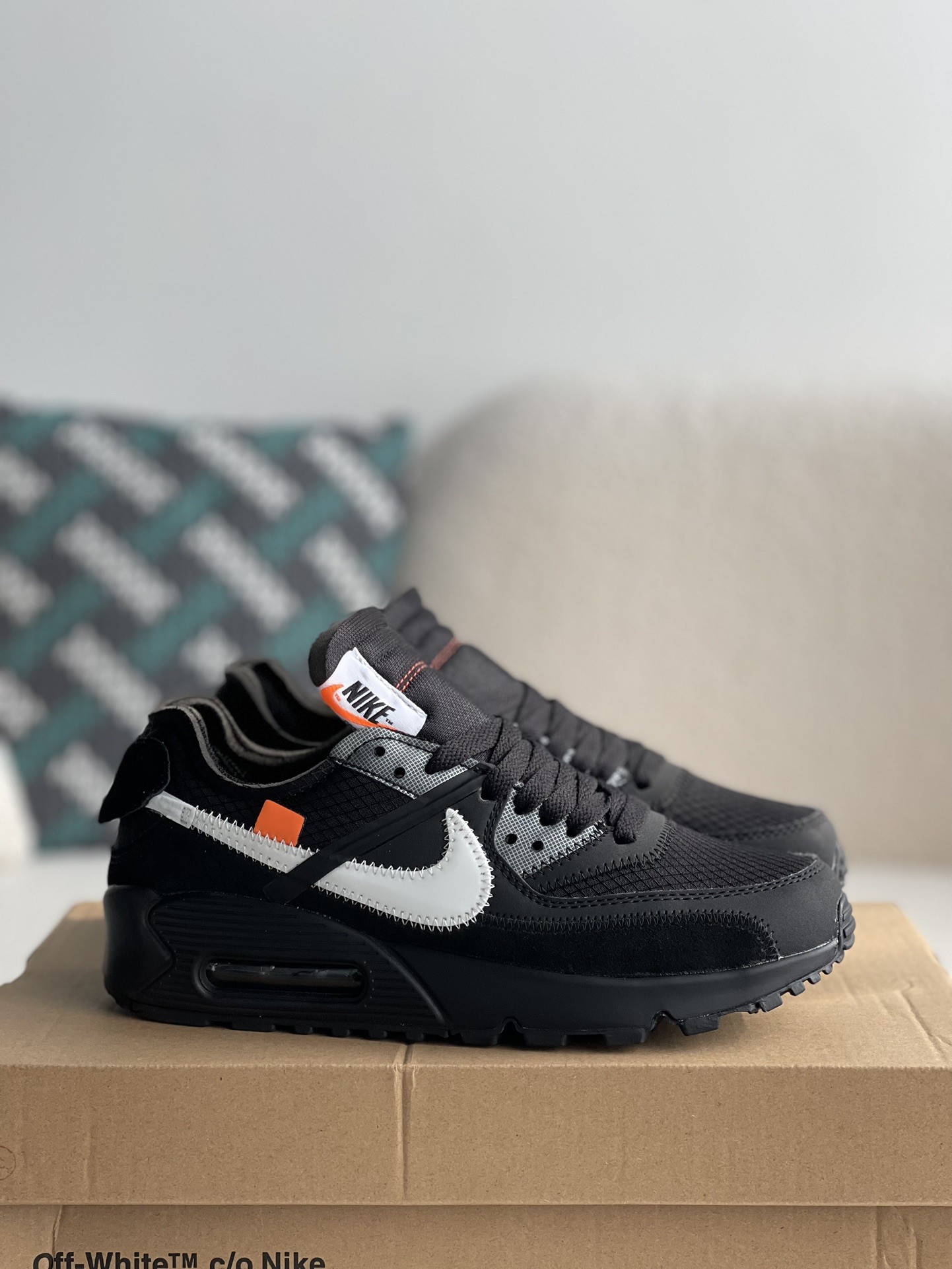 Off-White x Nike Air Max 90 Black THE TEN