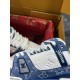 Louis Vuitton LV Trainer Monogram White Blue Denim Sneaker