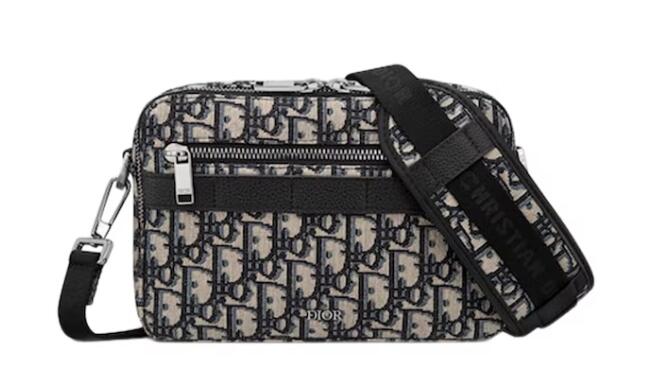 Dior Safari Messenger Bag Dior Oblique Jacquard Beige/Black