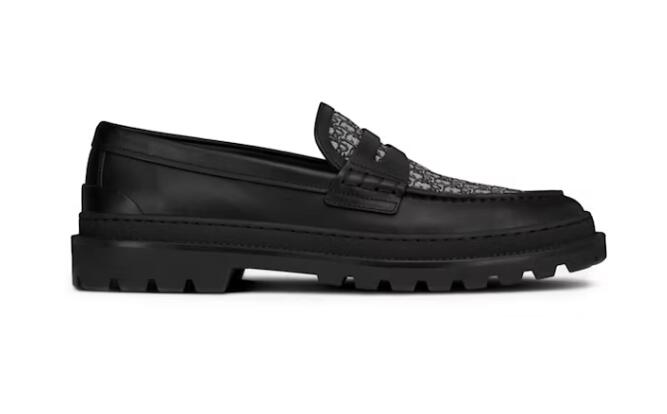 Dior Explorer Loafer Black Beige Black Dior Oblique Jacquard