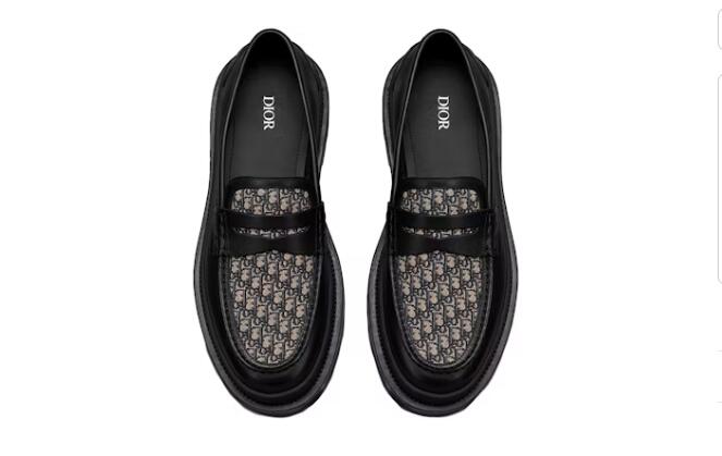 Dior Explorer Loafer Black Beige Black Dior Oblique Jacquard