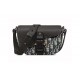 Dior Mini Saddle Messenger Bag with Flap Beige and Black Dior Oblique Jacquard with Black