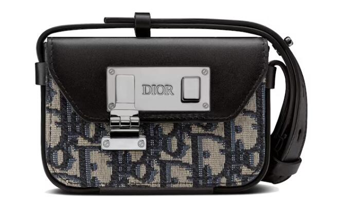 Dior Nano Pouch Oblique Galaxy Beige/Black