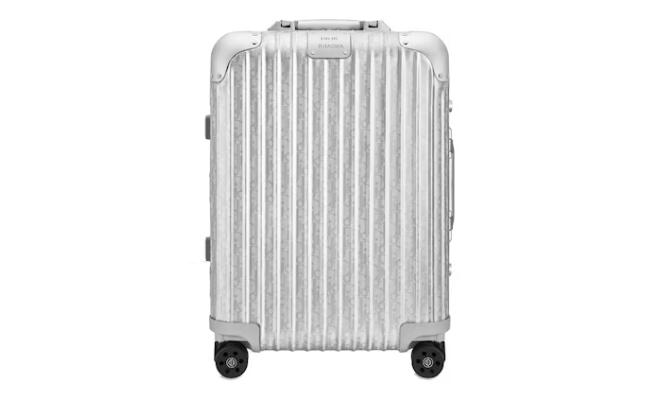 Dior x RIMOWA 4-Wheel Cabin Suitcase Aluminium Dior Oblique Silver