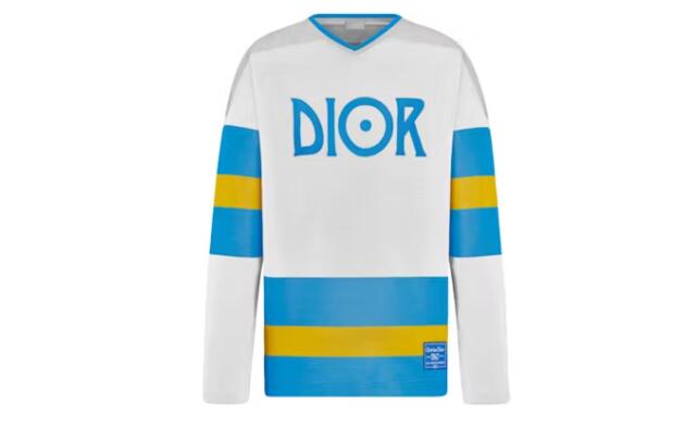 Dior x Jack Kerouac Hockey Jersey White/Light Blue