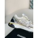  Chanel White Black CC Logo Runner Trainer Sneaker